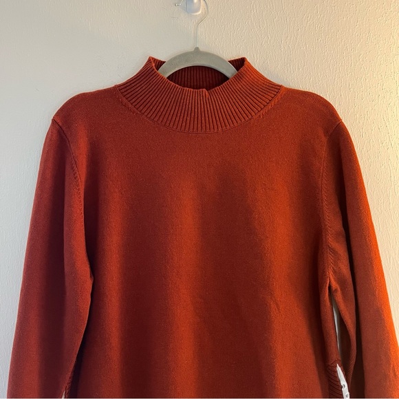 Roller Rabbit Sweater Varo Eyelet Peplum Hem Mock Neck Cashmere Sweater XL NWT - Picture 5 of 16